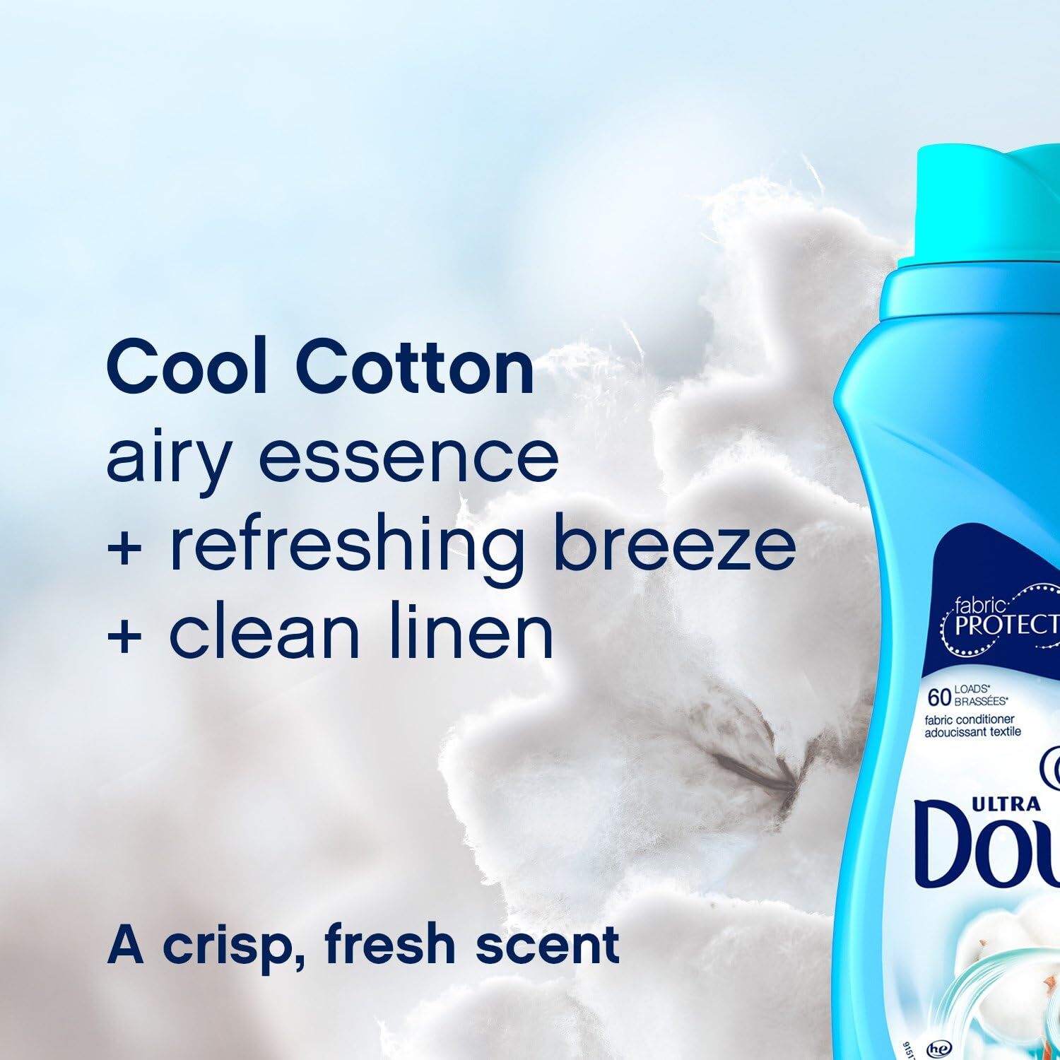 Ultra Downy Cool Cotton Fabric Softener / Conditioner, 10oz (306ml)