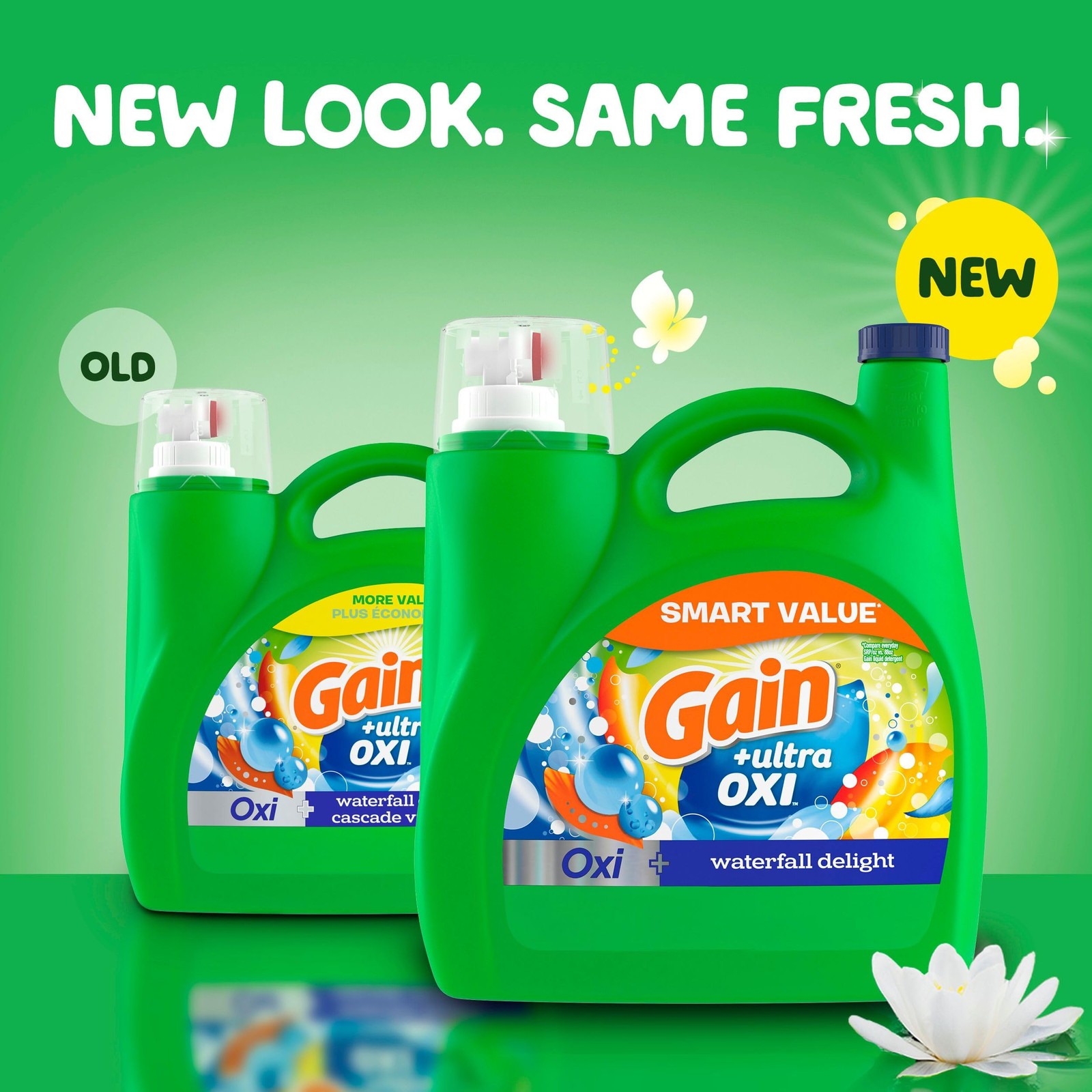 Gain Ultra OXI Liquid Laundry Detergent Waterfall Delight 154 Fl Oz HE Compat…