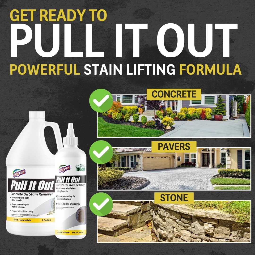 Deep Penetrating Oil Stain Remover for Concrete & Stones (32oz)