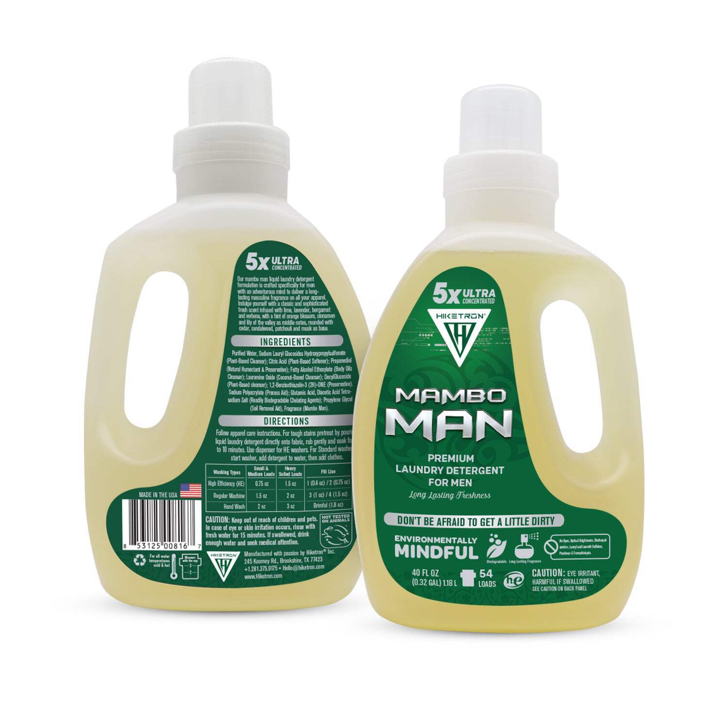 Hiketron Mambo Man Masculine Scented Long Lasting Liquid Laundry Detergent