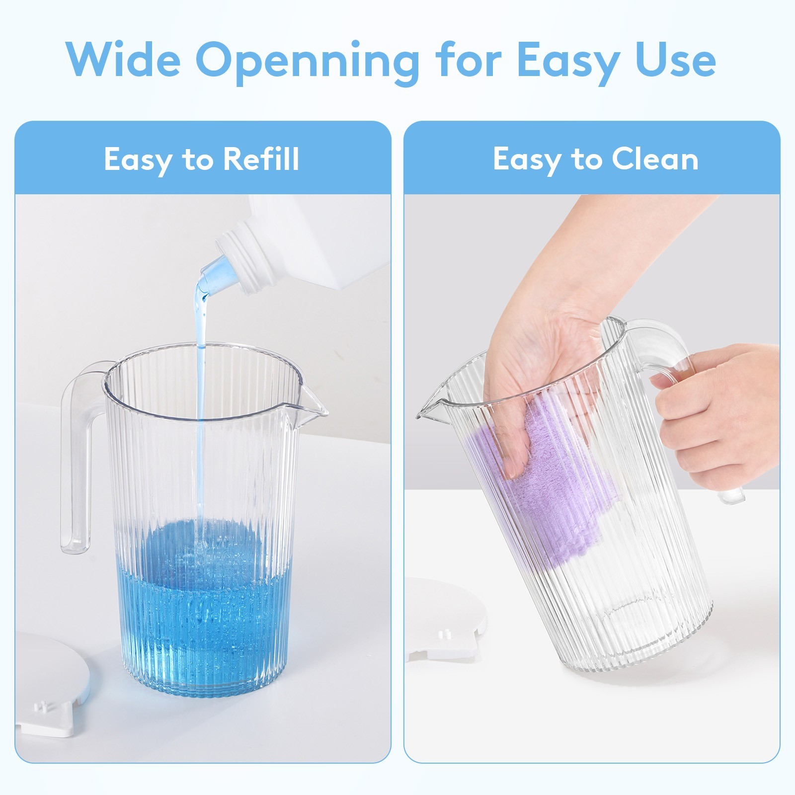 Lifewit Plastic Laundry Detergent Dispenser with Handle,51oz Detergent container
