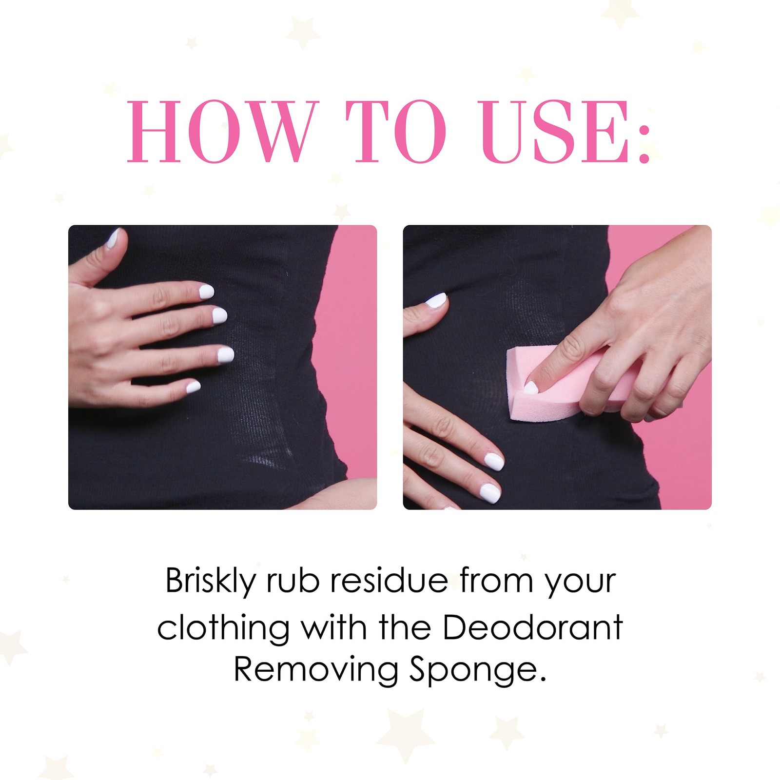 Deodorant Removing Sponge, Stain Eraser, Reusable