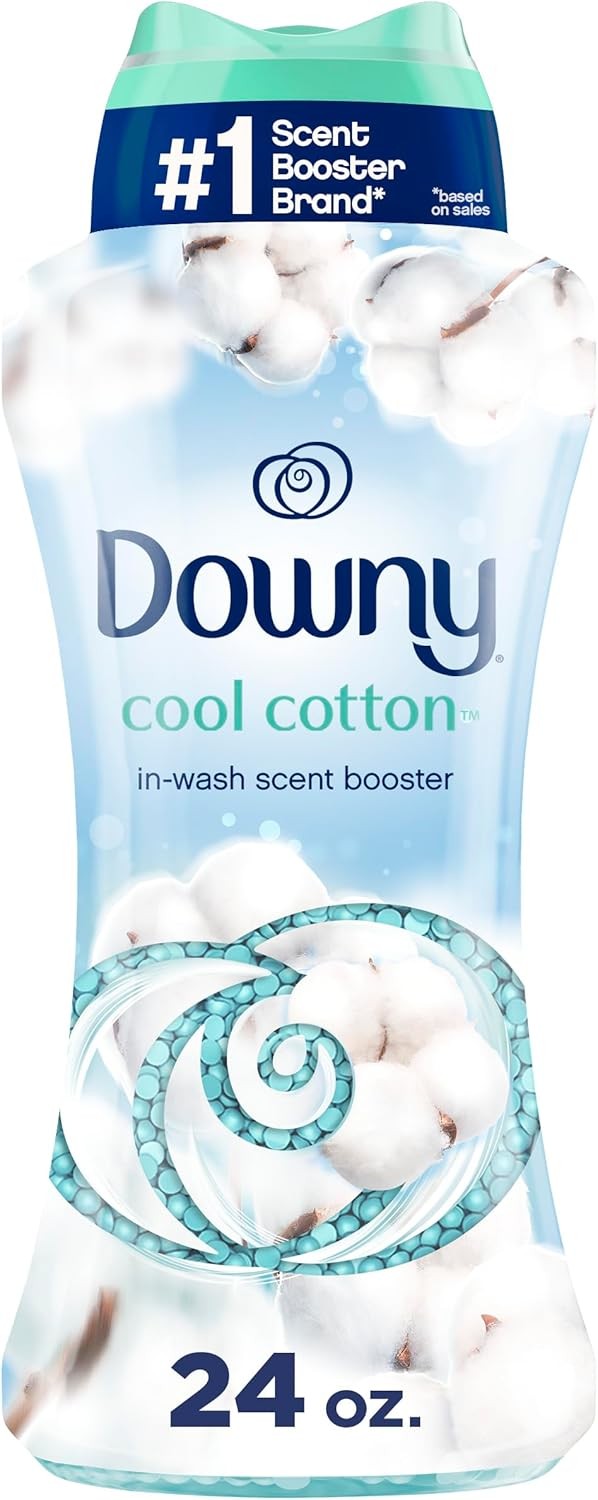 Downy In-Wash Laundry Scent Booster Beads, Cool Cotton, 24 Ounce (Pack of 1)
