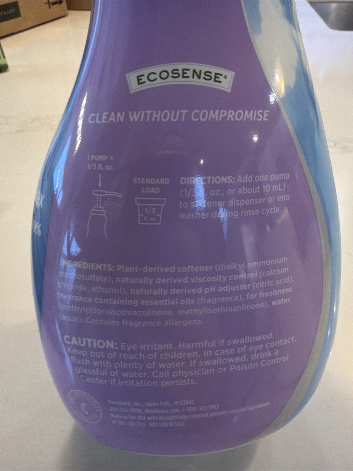 Melaleuca MelaSoft 9X Fabric Softener Clean Cotton Scent 32 oz-96 loads!