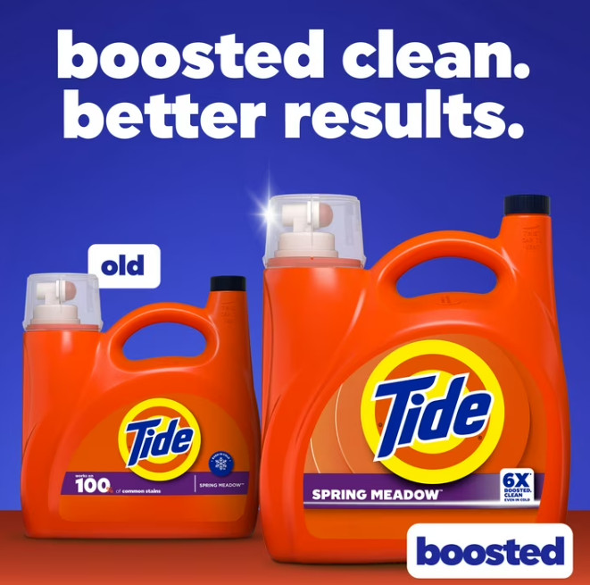 Tide with 6X Boosted Cleaning Power Spring Meadow 158 fl oz 126 Loads