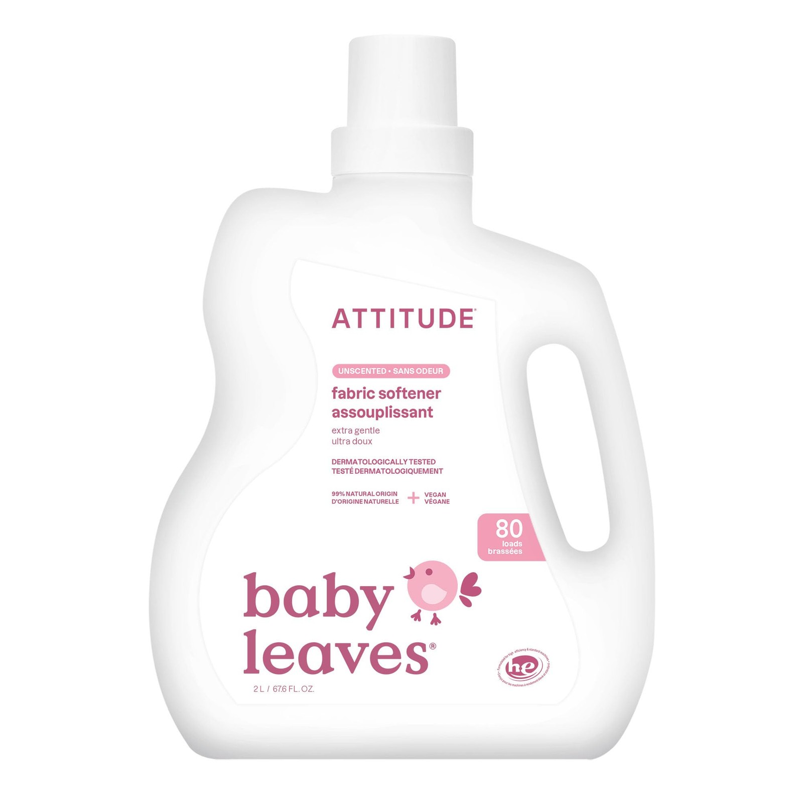 ATTITUDE Baby Fabric Softener, Plant and Mineral-Based Ingredients, HE Compatibl