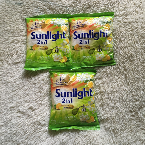 sunlight Detergent Clean And Lemon Fresh Scented Laundry Washing Powder 400g NEW