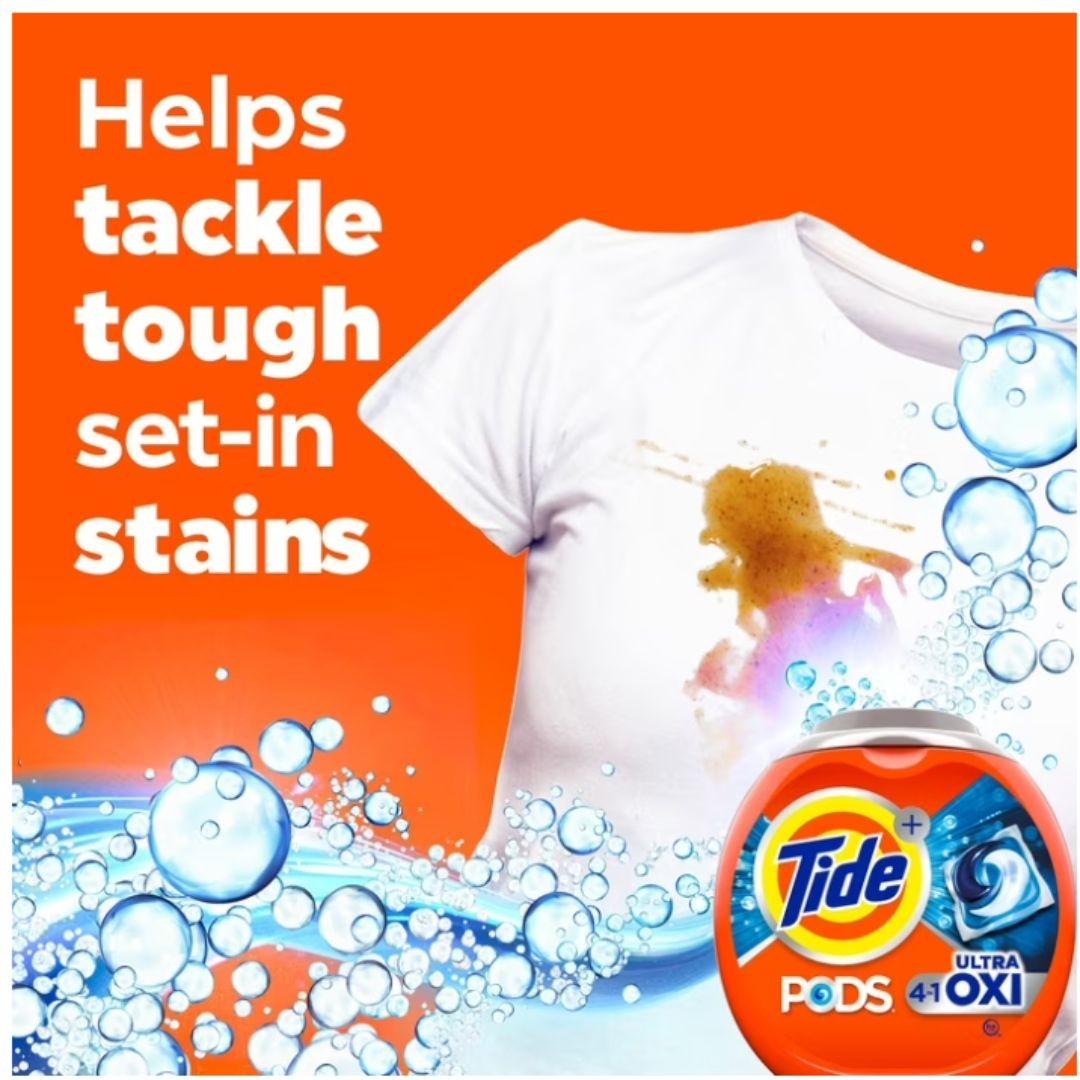 Tide PODS Laundry Detergent Soap Pacs, Ultra OXI, 32 Count New