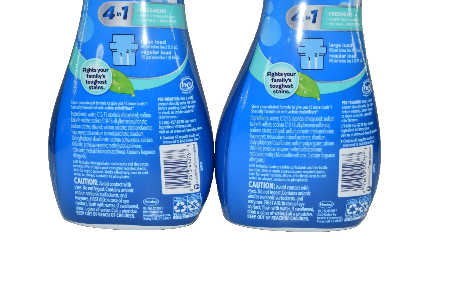 All Small & Mighty Liquid Laundry Detergent Fresh Rain Concentrated, 2 Pack