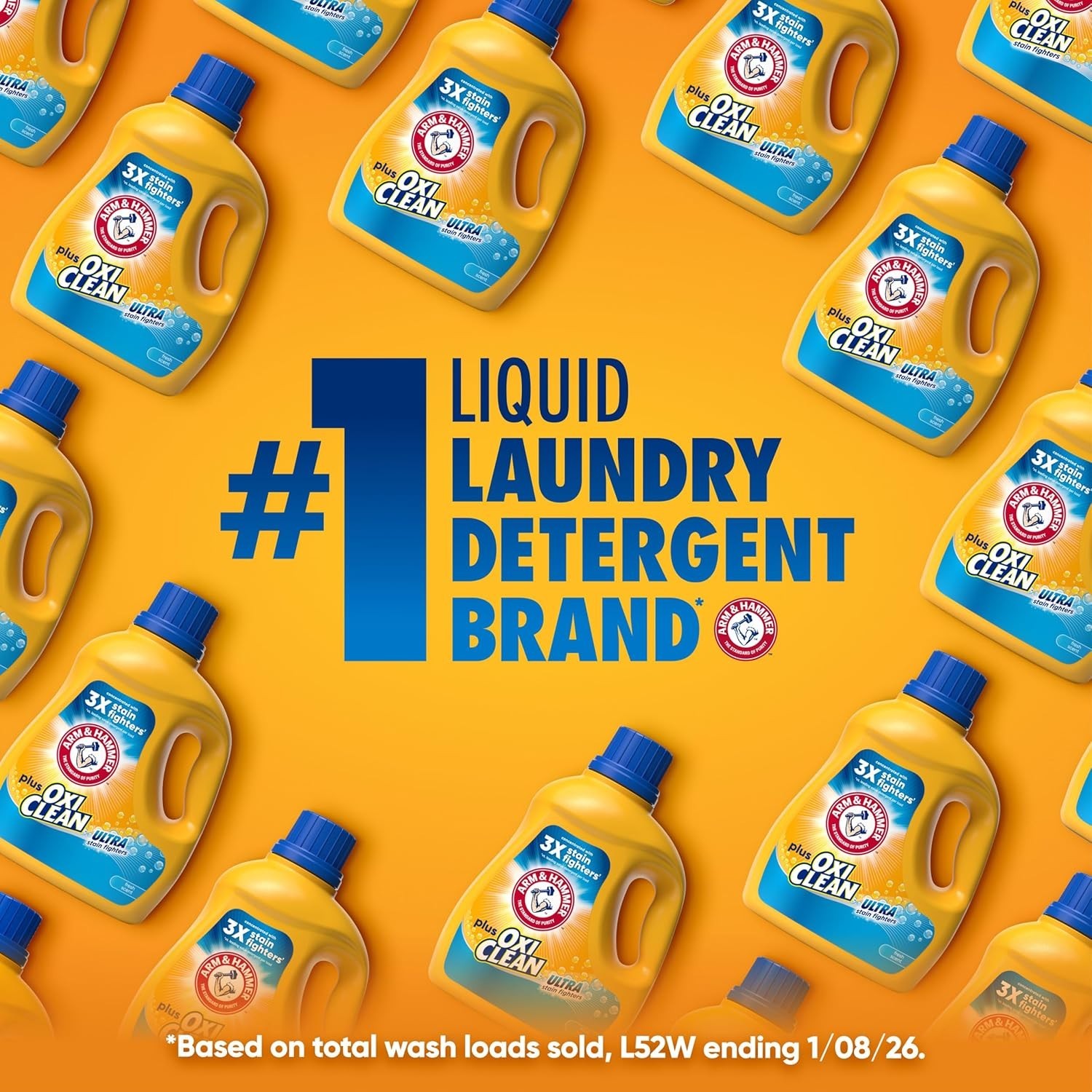 Concentrated Plus OxiClean Liquid Detergent – 74 Loads, 96.2 Fl Oz, Fresh Scent