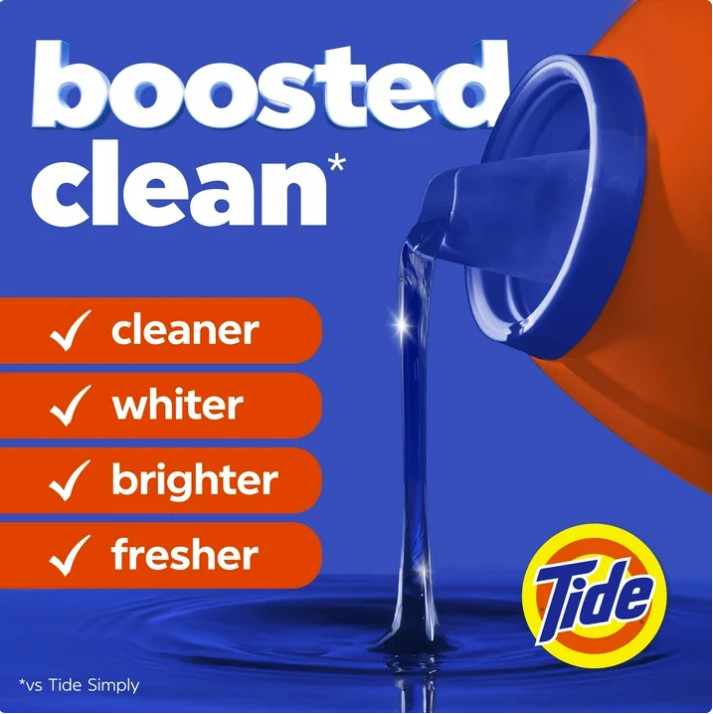 2 Pack Laundry Detergent w 6X Boosted Cleaning Power, Spring Meadow,125 fl oz Pk