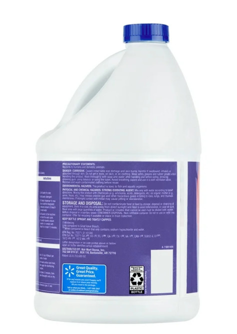Great Value Concentrated Laundry Outdoor Bleach All Purpose Cleaner 121 fl oz