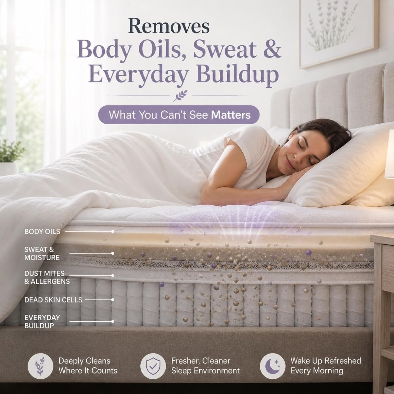 GEODE Mattress Cleaner & Deodorizer – Natural Enzyme Formula, 32fl oz