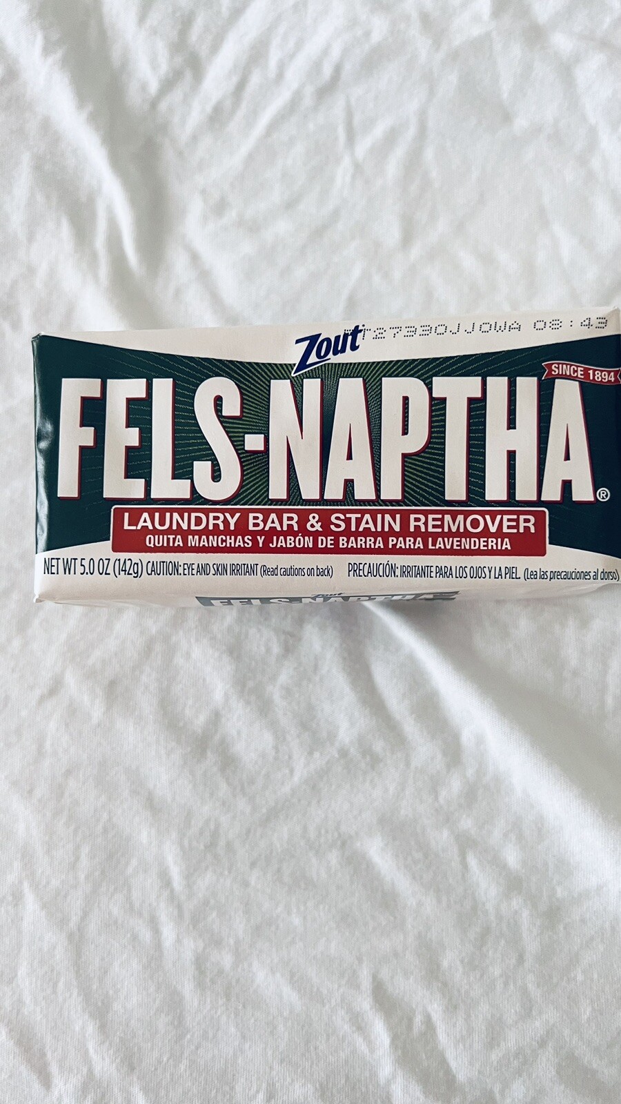 Zout ( 2 PACK ) Fels-Naptha Laundry Bar & Stain Remover & Pre-treater, 5oz