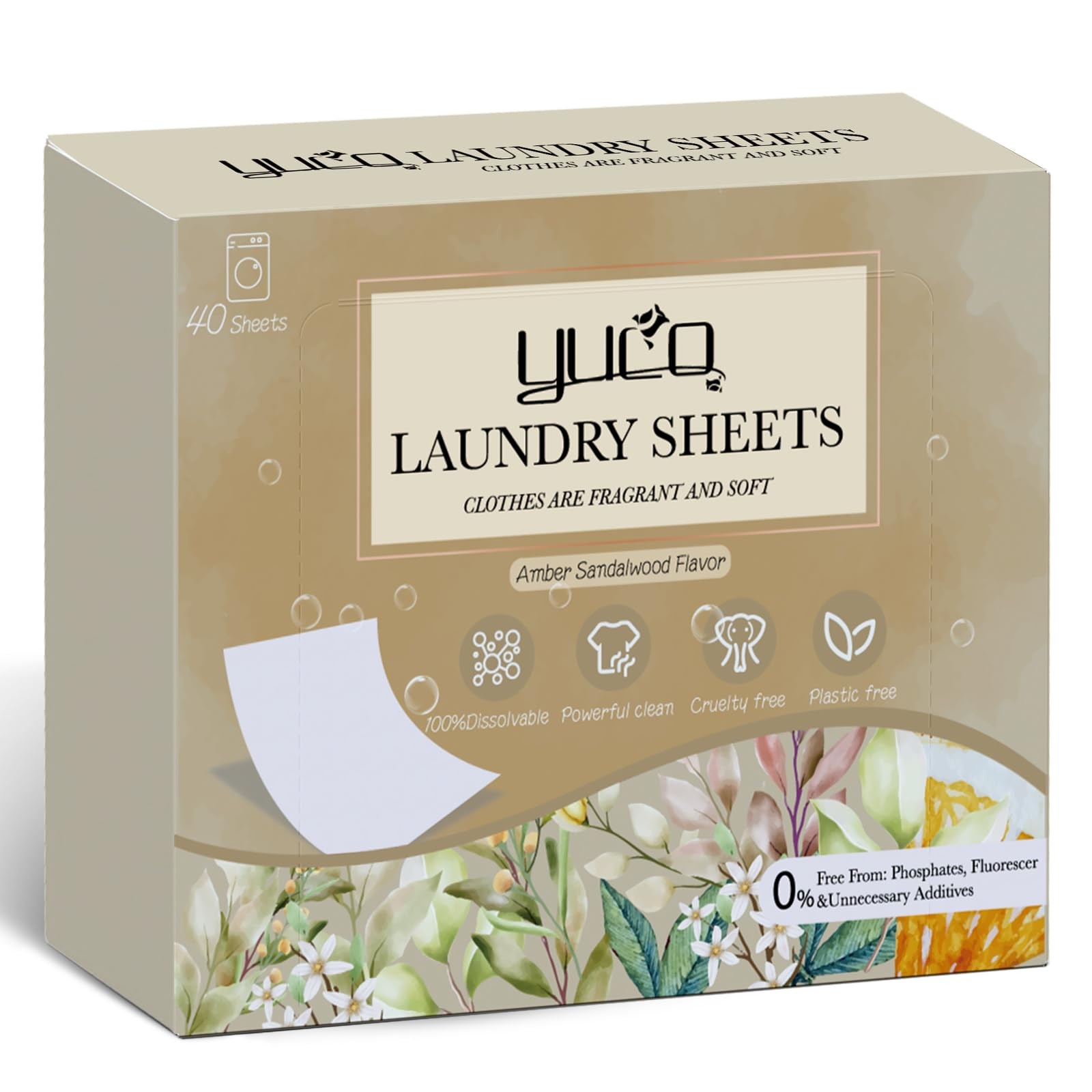 Laundry Detergent Sheets Amber Sandalwood and Jasmine Lily of the Valley Scen…