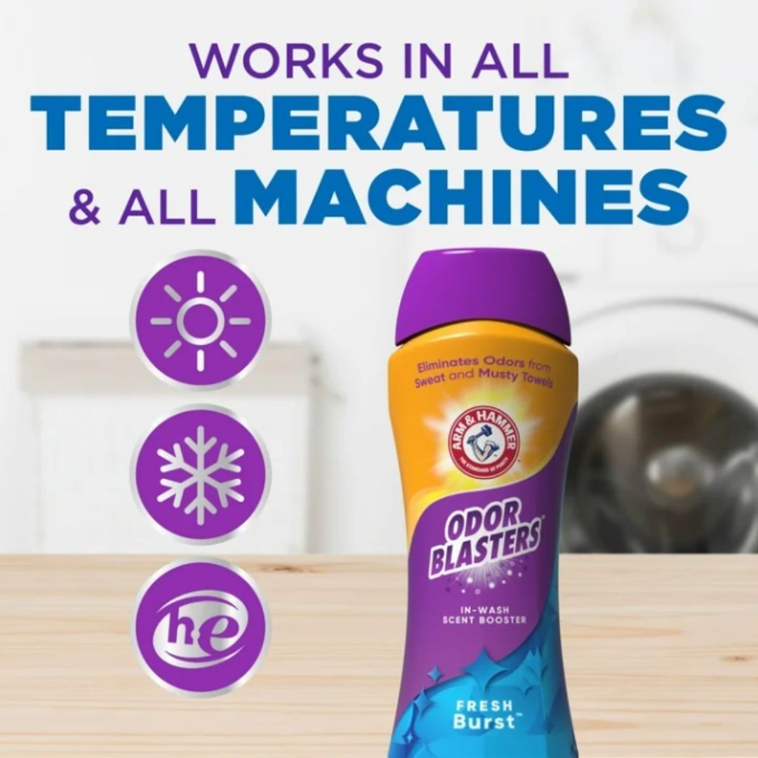 ARM & HAMMER Odor Blasters Fresh Burst In-Wash Laundry Scent Booster, 24 oz Bott