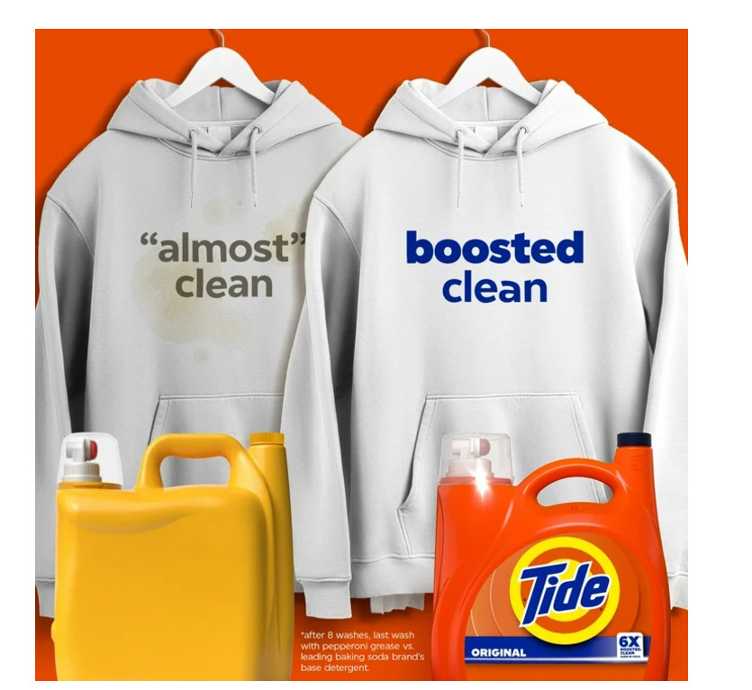 Tide Laundry Detergent Liquid, Original Scent, 132 fl oz, 100 Loads, HE Compatib