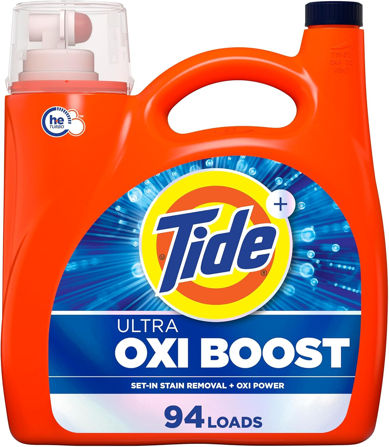 Ultra Oxi Boost Liquid Laundry Detergent, 132 Fl Oz, 94 Loads, Advanced Stain Re