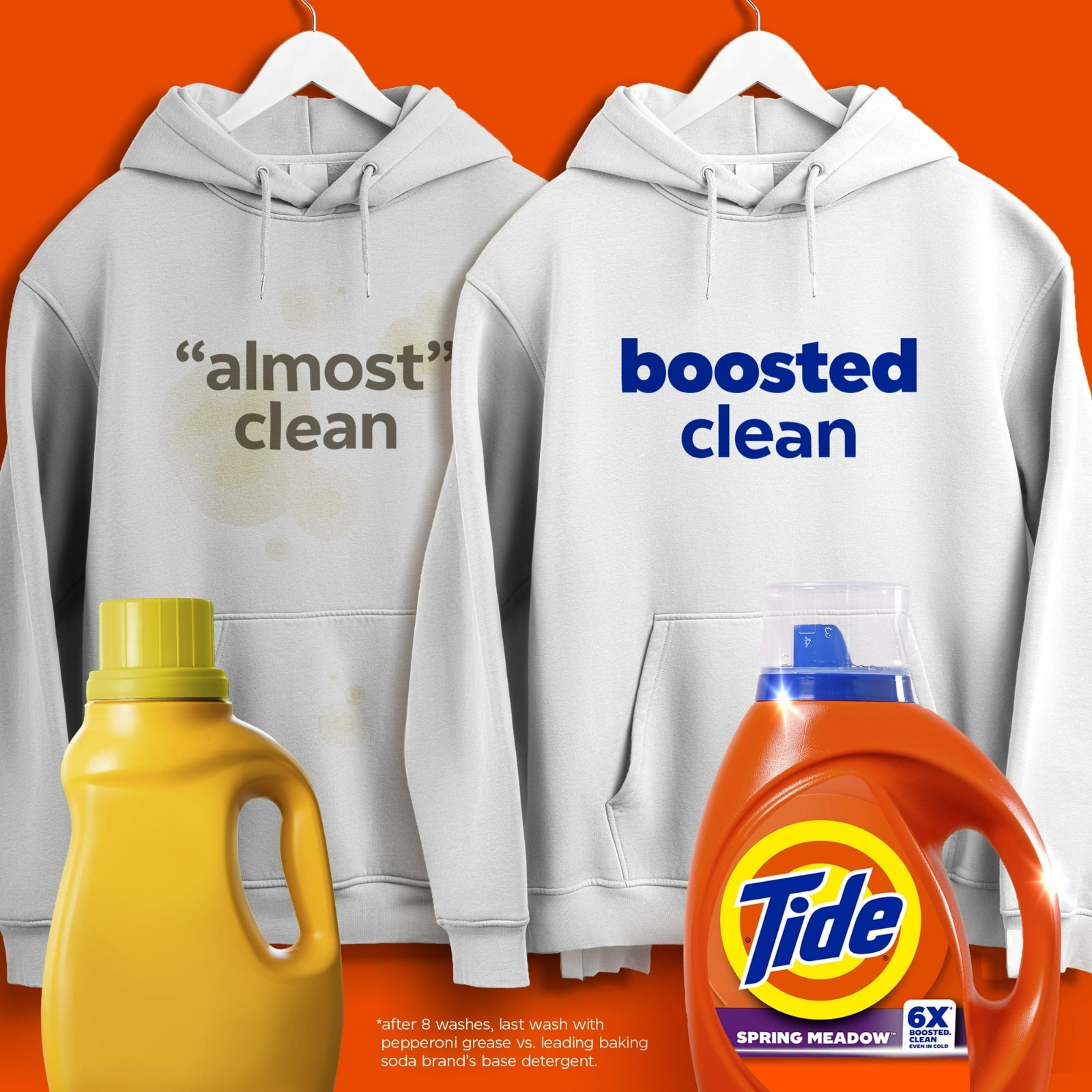 Tide Laundry Detergent Liquid 80 fl oz Spring Meadow 6X Cleaning Power 64 Loads