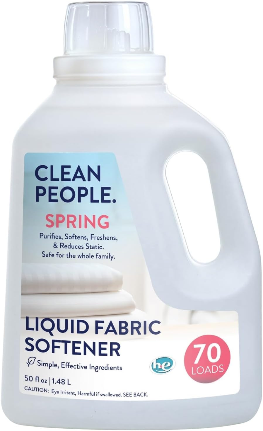 Liquid Fabric Softener – Softens & Removes Static Cling – Vegan (50 Fl Oz, Sprin