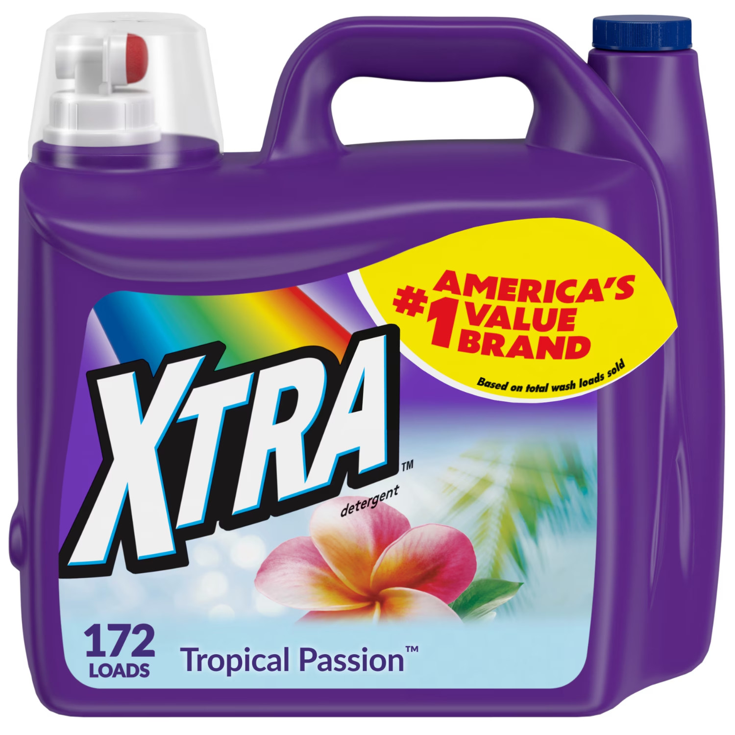 (2 pack) Xtra Tropical Passion Liquid Laundry Detergent 206.4 fl oz, 172 Loads
