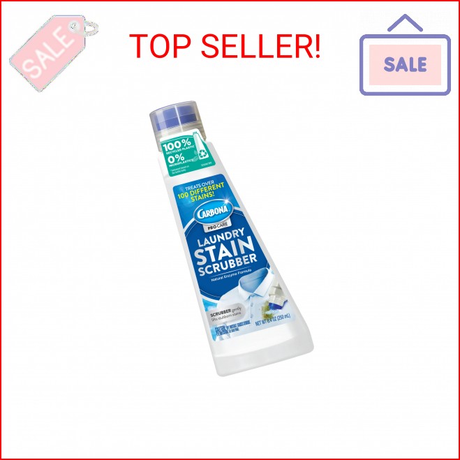 Carbona Laundry Stain Scrubber & Remover (8.4 Fl Oz), Extra-Strength Bio-Enzyme