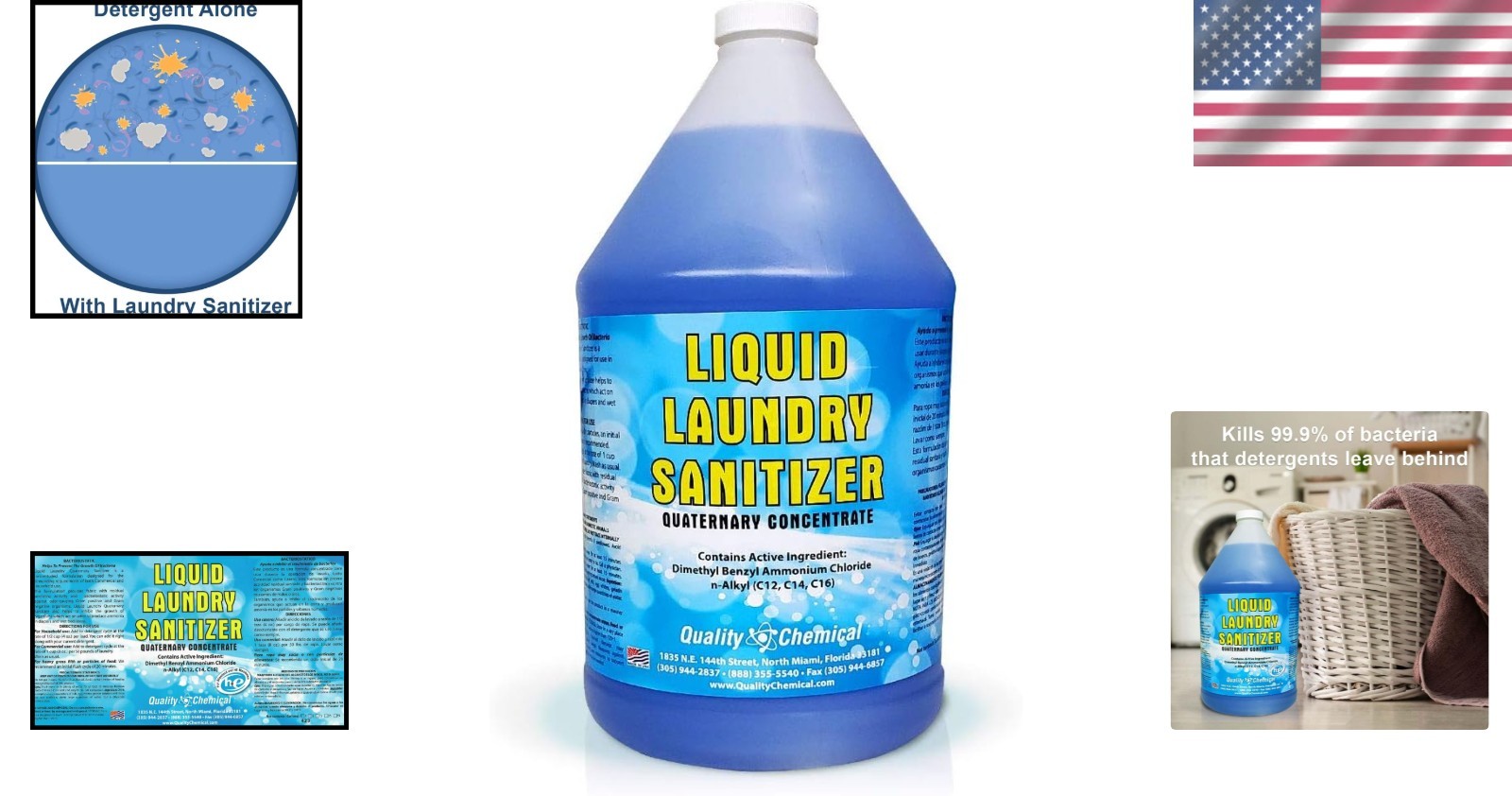 Bleach-Free Laundry Sanitizer 128 oz – Safe for Kids’ Clothes & Delicates