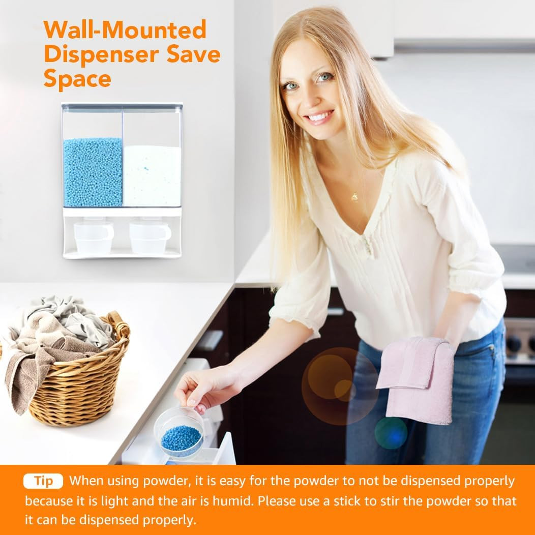 Laundry Detergent Dispenser, Laundry Beads Dispenser, 105 Oz Wall-Mounted Scent