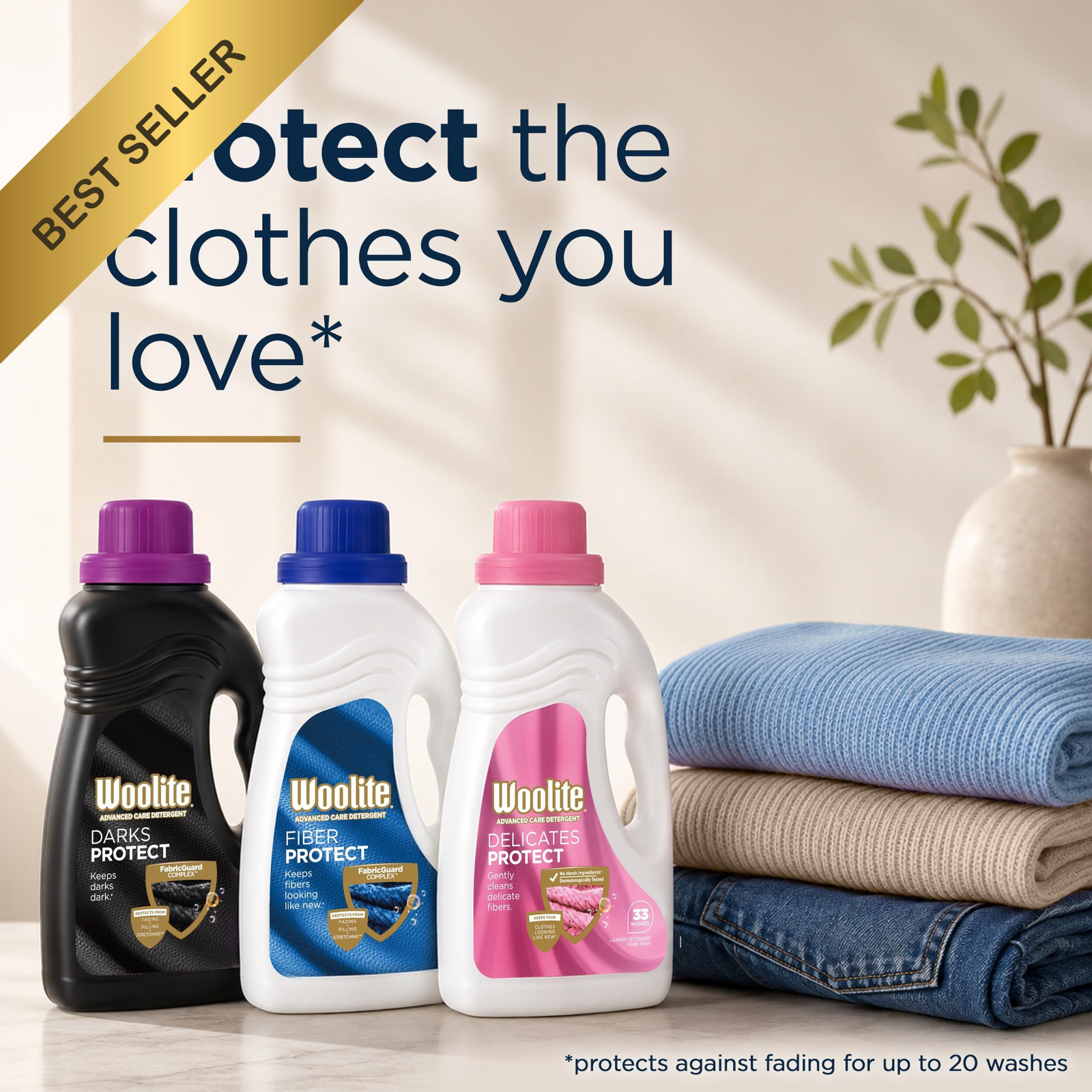 Woolite Delicates Liquid Laundry Detergent 16oz Silk Wool Fine Fabrics FROM USA