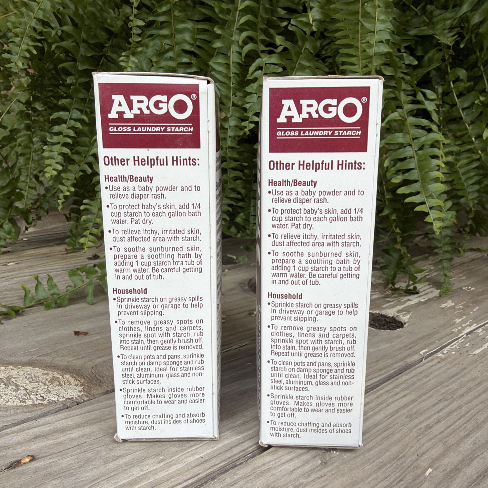 2x Argo Gloss Laundry Starch Crisp Finish 16 oz Discontinued NOS Crafts Red Box