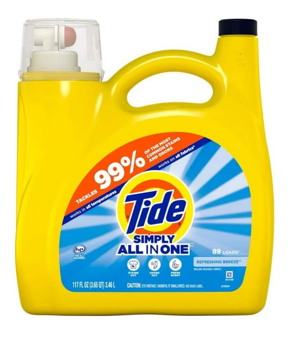 Simply 117 oz. Refreshing Breeze Scent Liquid Laundry Detergent 89-Loads)