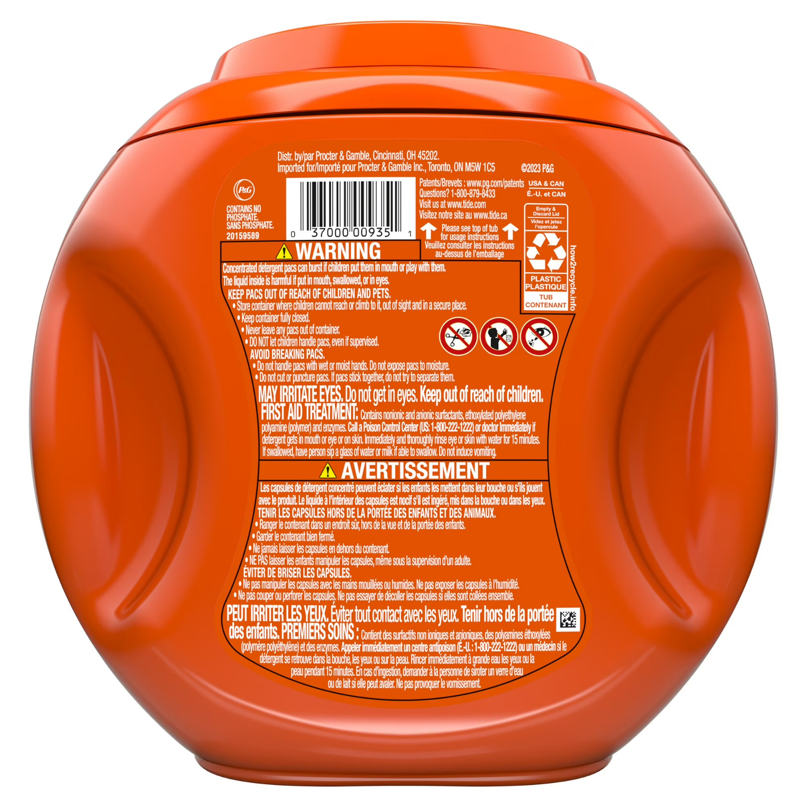 3 Pack Tide PODS Laundry Detergent Soap Pacs, Original Scent, 57 Count