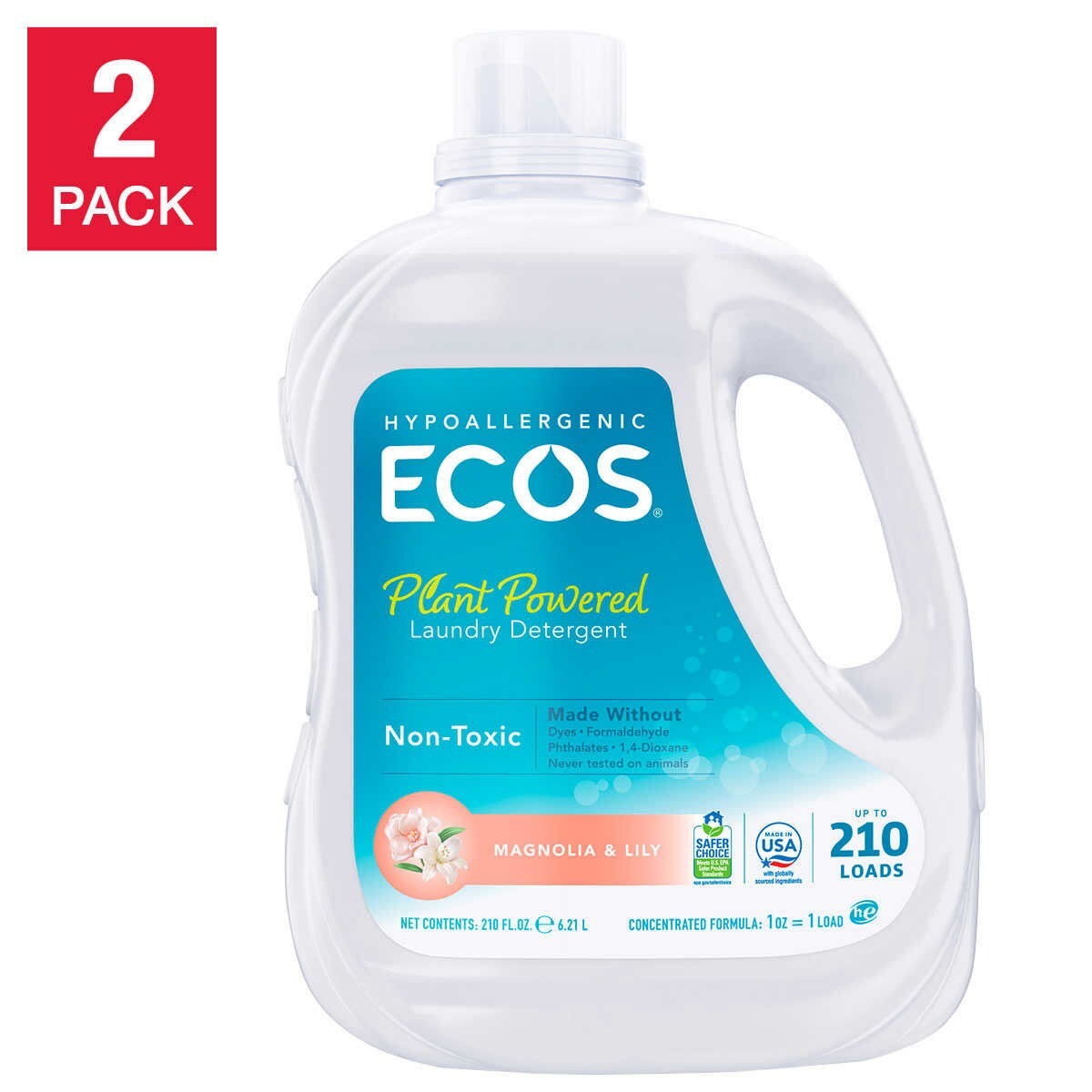 ECOS LAUNDRY DETERGENT SOAP HE LIQUID WASHING ECO FRIENDLY NON TOXIC ~ 420 LOADS