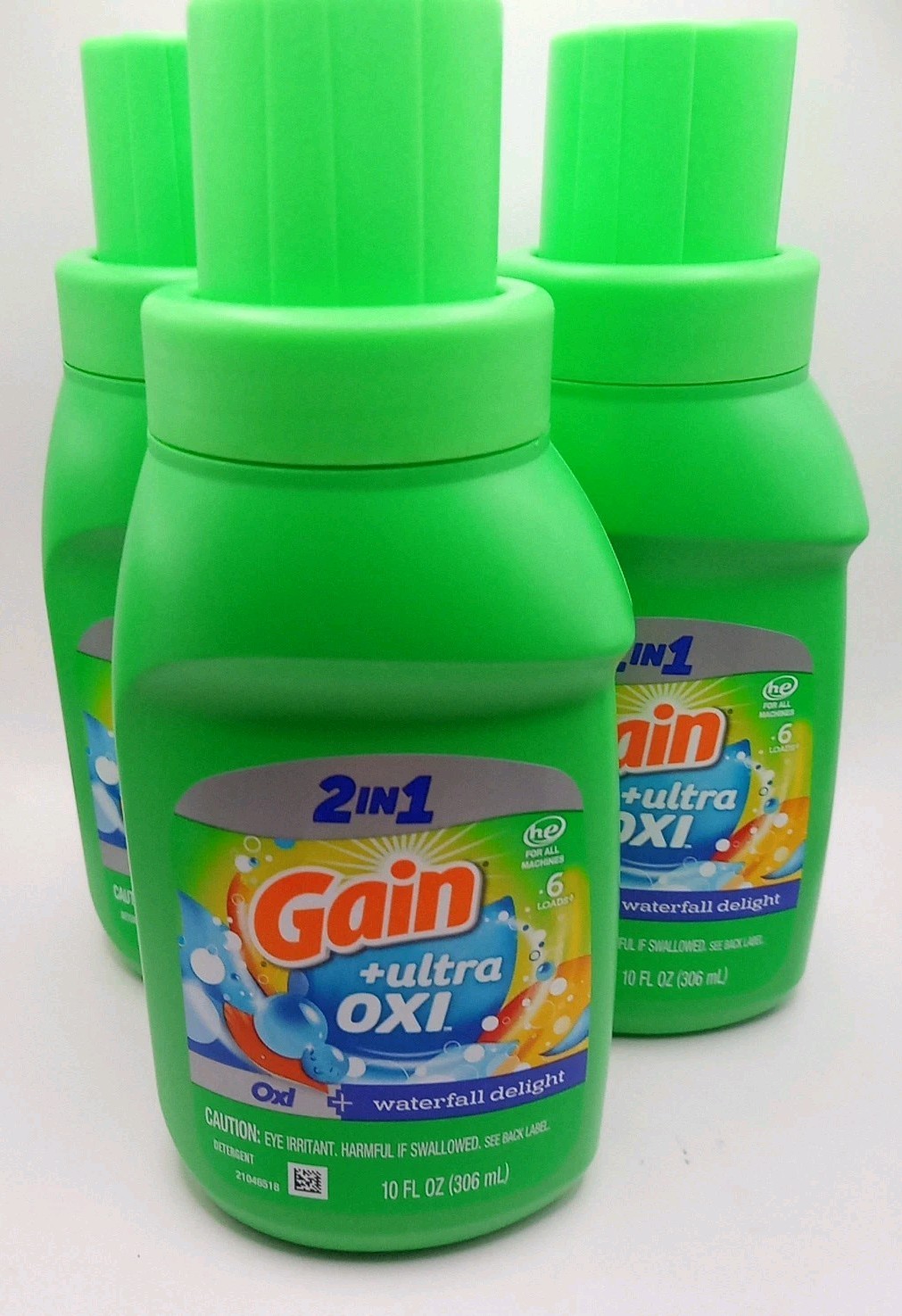 Gain Laundry Detergent Liquid, Original, 10 fl oz Lot Of 3