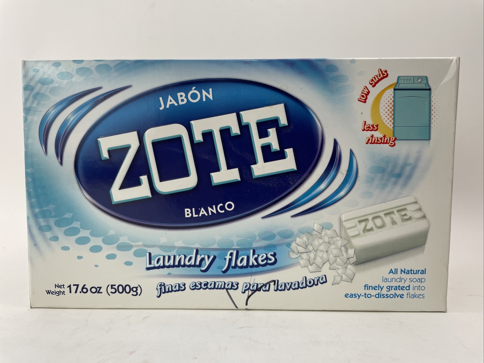 Jabon ZOTE Blanco Zote White All Natural Laundry Flakes Soap Washing 17.6 oz