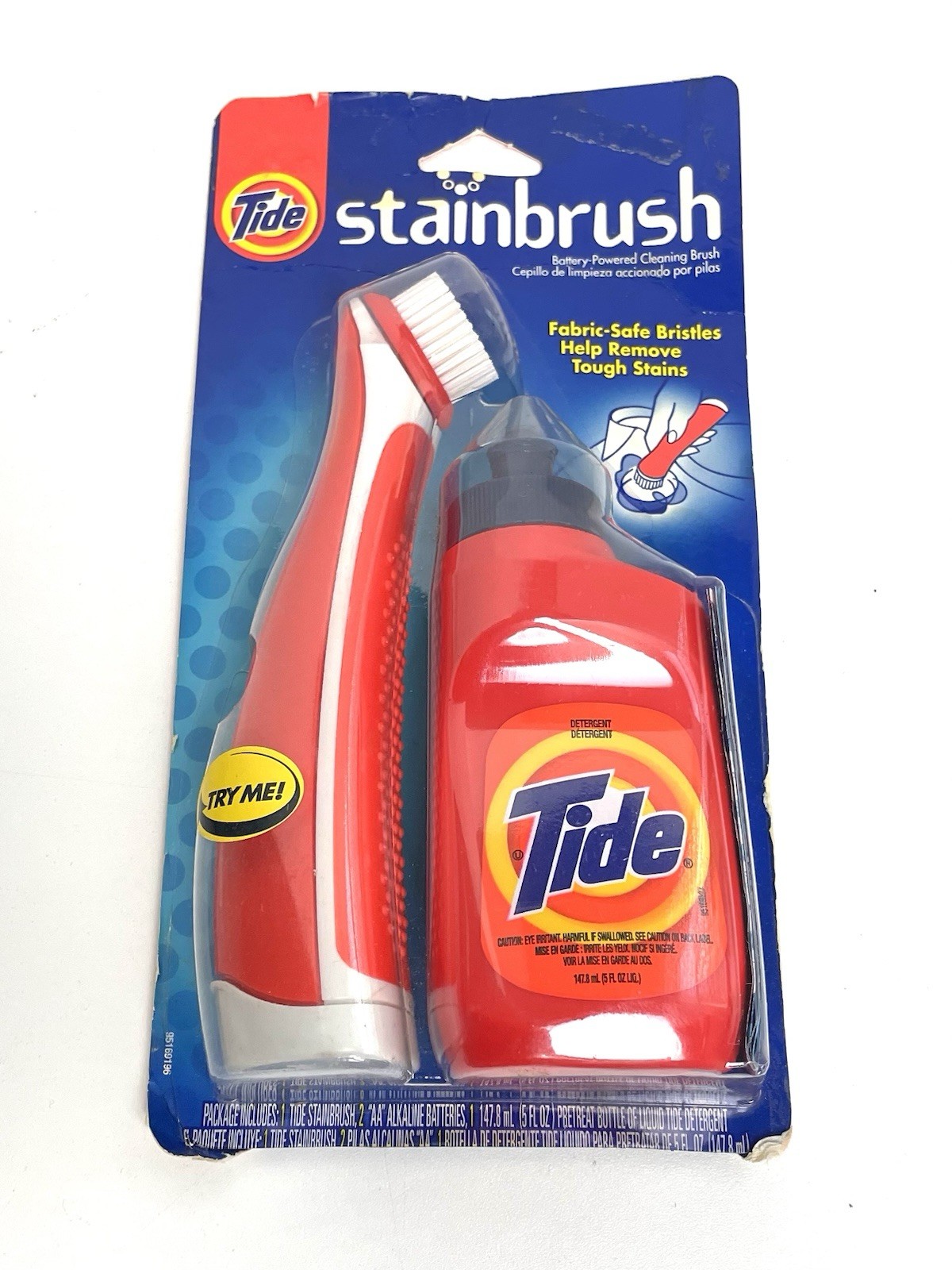 NOS Tide Stainbrush Battery Powered Cleaning Brush w 5oz Detergent AS IS – READ