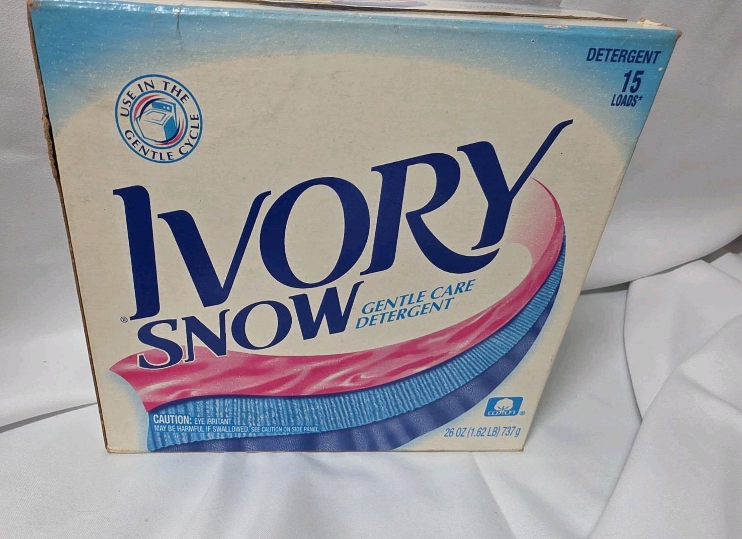 Ivory Snow Gentle Care Laundry Detergent Powder 26oz 15 Loads Vintage Box USA