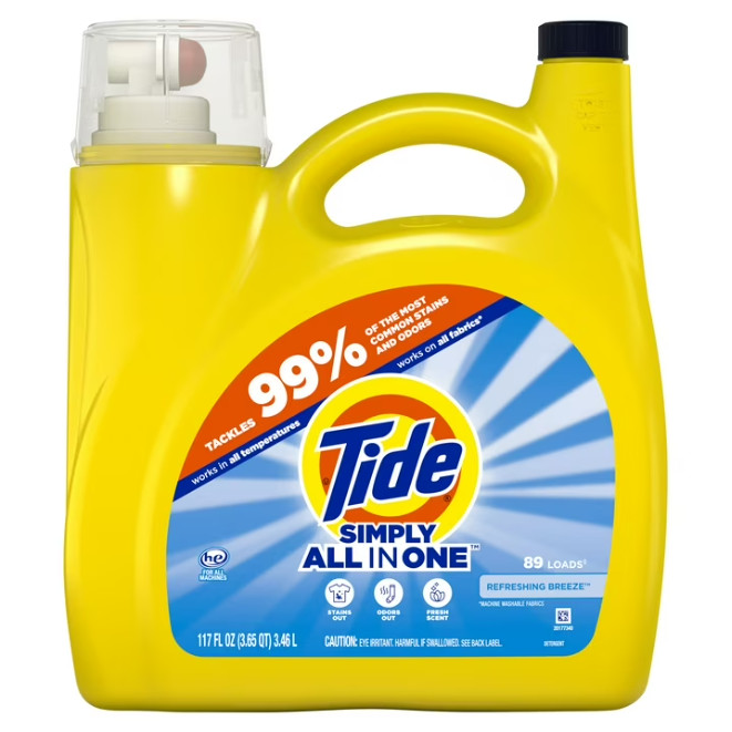 New 4 Pack Tide Simply All-In-One Laundry Detergent Refreshing Breeze 117 fl oz