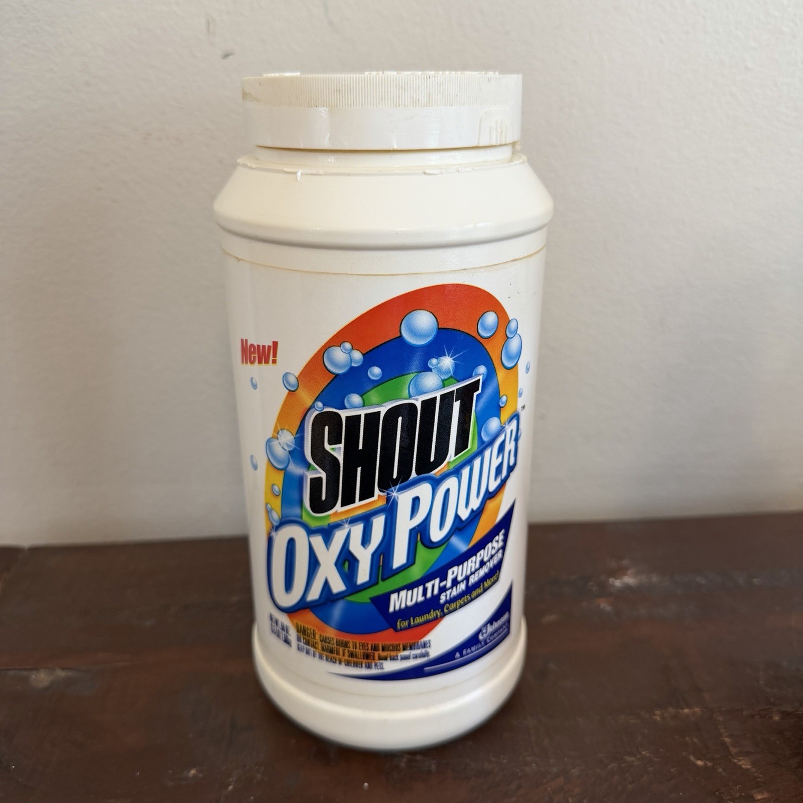 Shout Oxy Power Multi Purpose Stain Remover Powder Laundry Household 50% Full