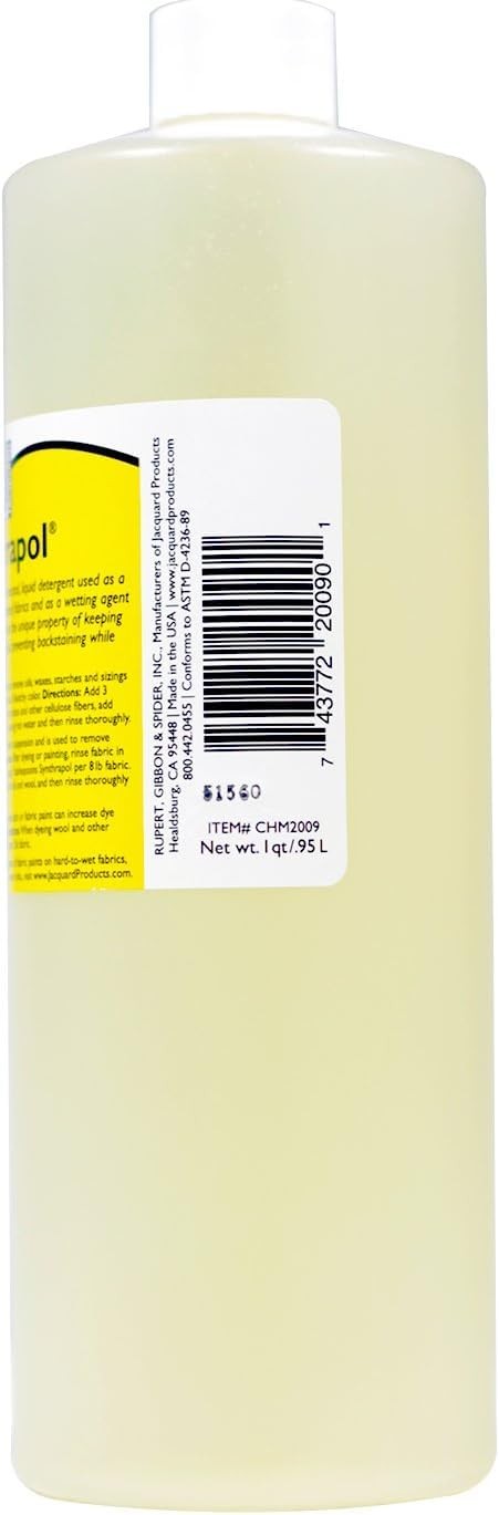 Synthrapol 32 Fl Oz Liquid Detergent for Dyes Fabrics Prewash Afterwash USA