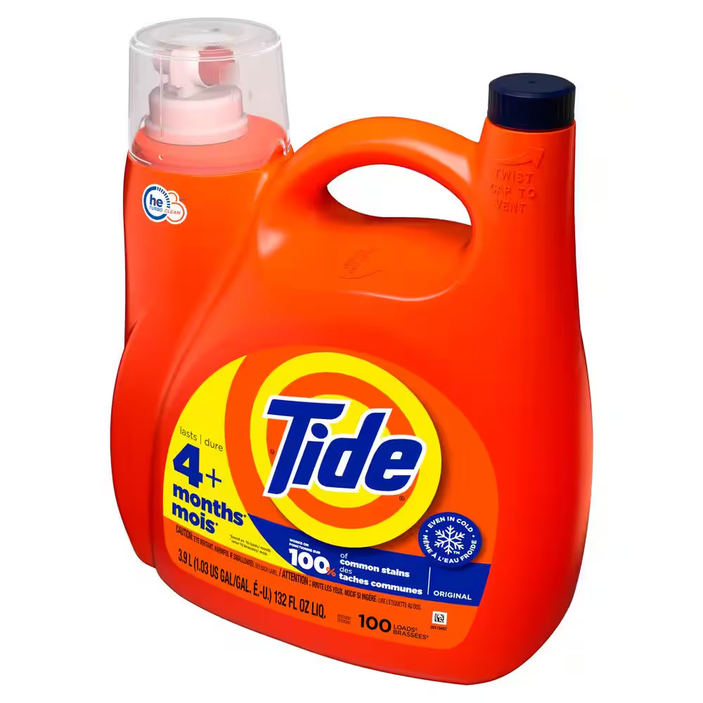 Original Scent Liquid Laundry Detergent, 100-Loads, 132 Fl. Oz.