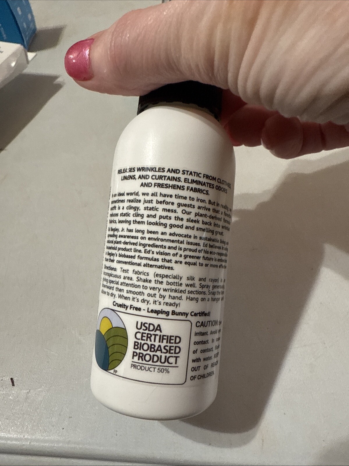 Begley’s 3-in-1 Wrinkle Release for Fabrics Fragrance Free Plant-derived 3oz