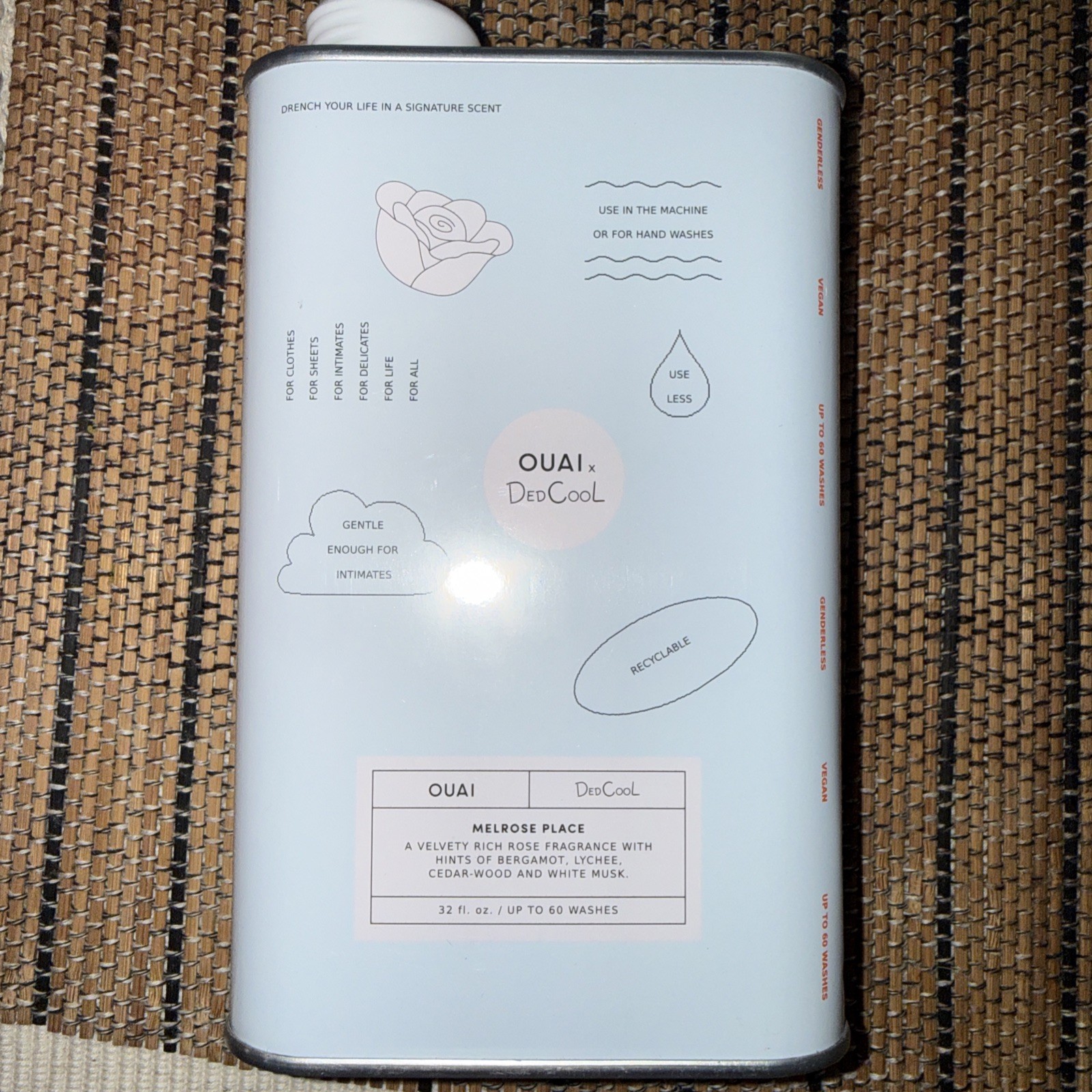 DedCool X OUAI Vegan Laundry DEDtergent Clean Non-Toxic Melrose Place 32oz.