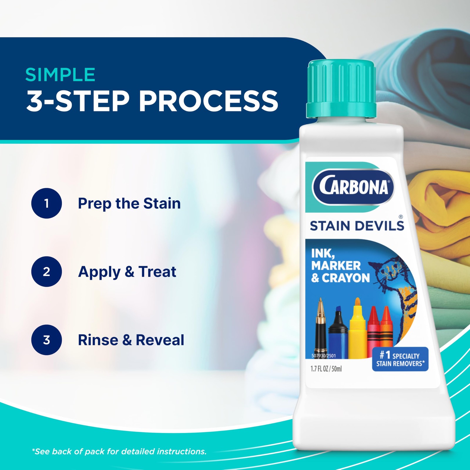Carbona Stain Devils® #3 | Ink, Marker & 1.7 Fl Oz (Pack of 1), Ink &