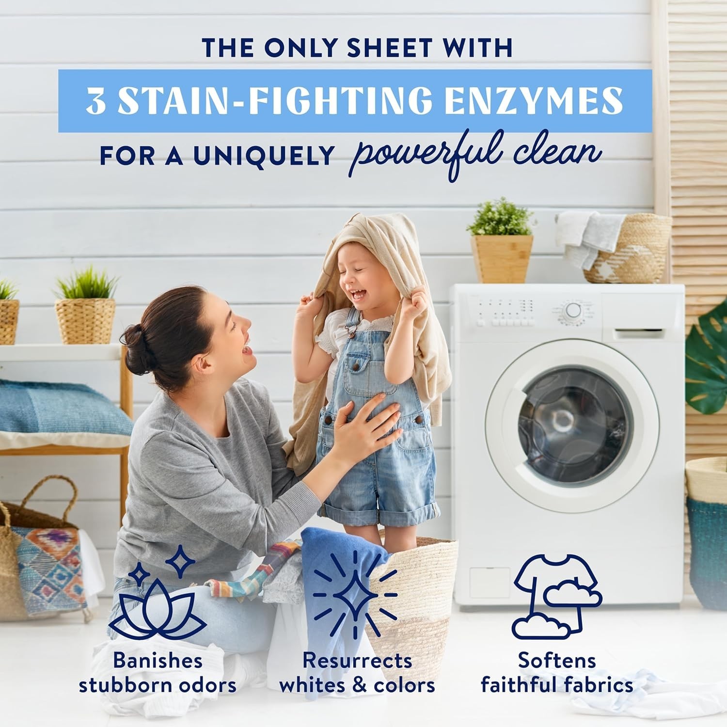 Laundry Detergent Sheets – Resealable Box – 3 Stain Fighting Enzymes – Fresh …
