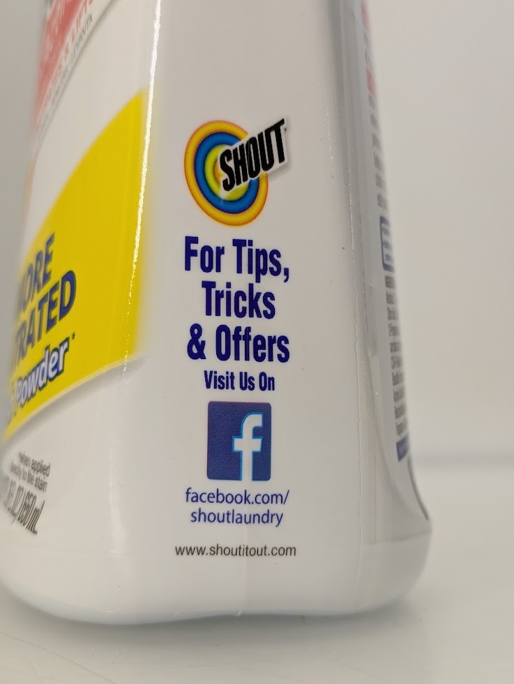 Pack of 8 Shout Active Enzyme Laundry Stain Remover Spray Triple-Acting Formula