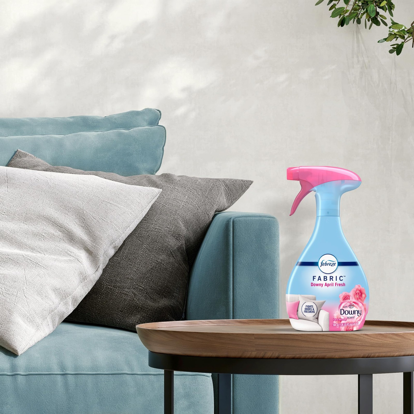 Febreze Odor-Fighting Fabric Refresher, Downy April 16.9 Fl Oz (Pack of 2)
