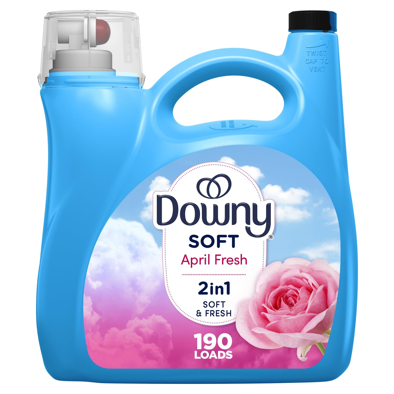Downy Liquid Fabric Softener, April Fresh 2-in-1 140 Fl Oz (Pack of 1)