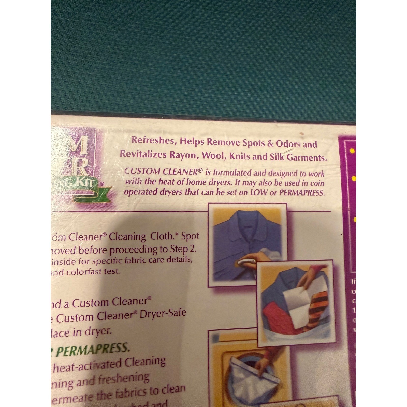 Custom Cleaner Home Dry Cleaning Kit Vintage 1999 Dryer Safe 16 Garments New