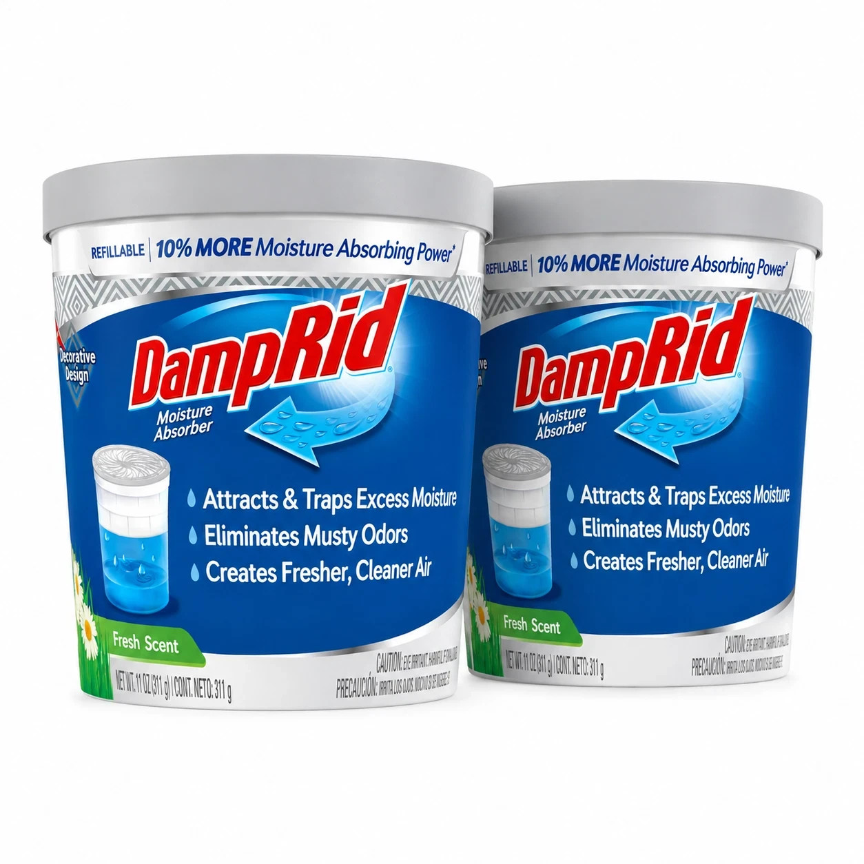 DampRid 11-oz Fresh Scent Bucket Refillable Moisture Absorber (PACK OF 2)